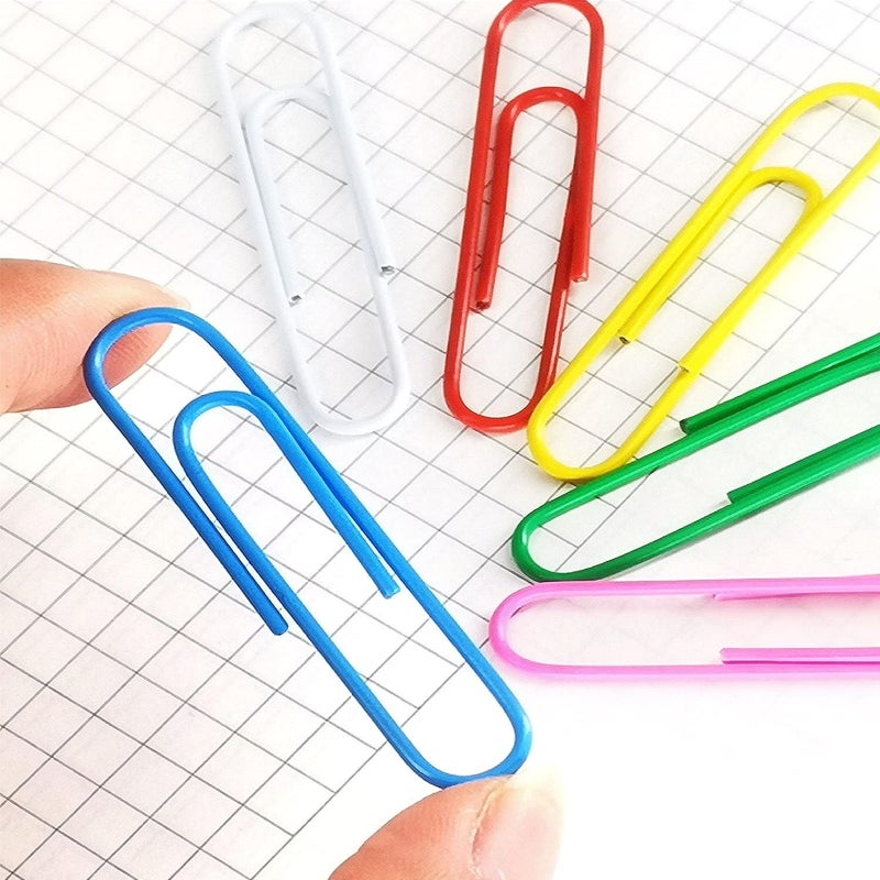AnutriON Paper Clips, 100Pcs 2 Inch Large Paperclips, Assorted Colored Coated Jumbo Reusable Big Paperclips, Large Colored Paper Clips for Office School Document Organizing - Image 3